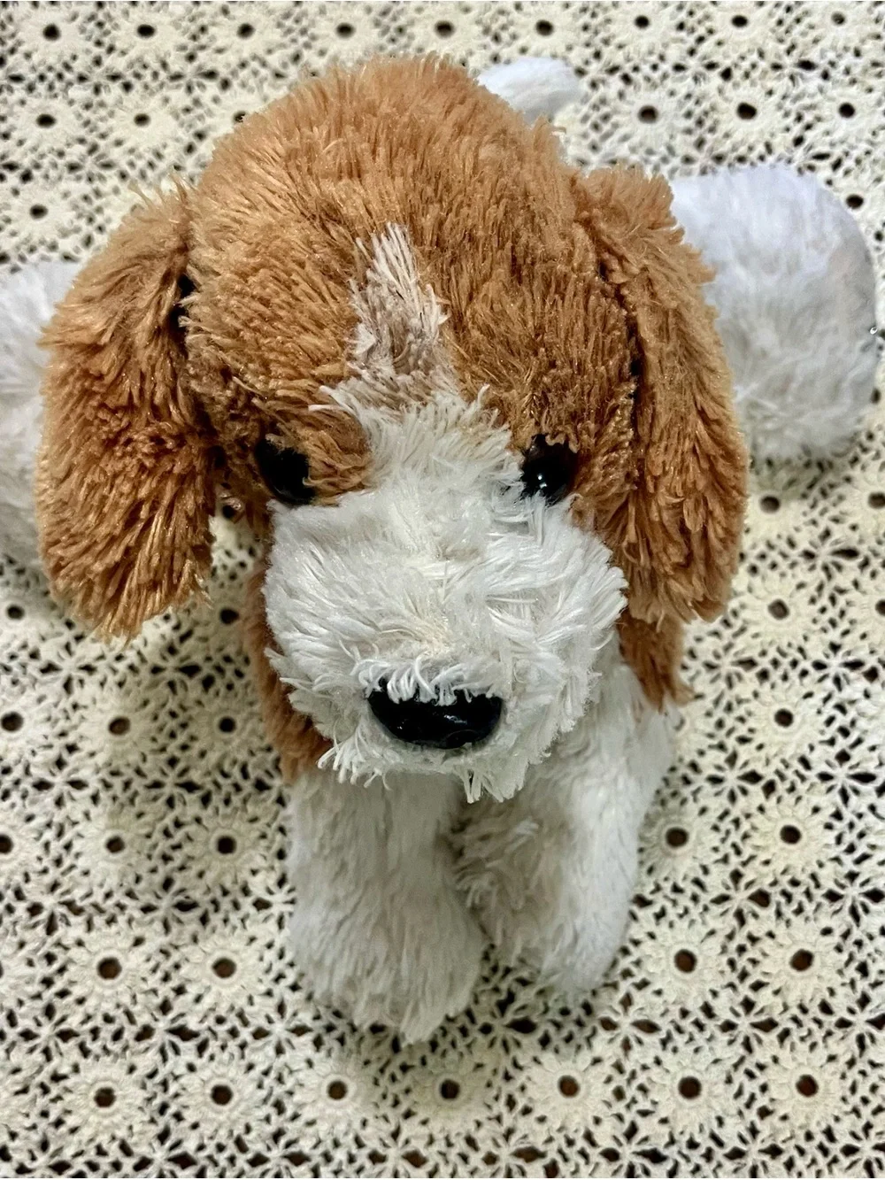 Russ Berrie Shining Stars Beagle Dog Plush Brown White Black Ribbon